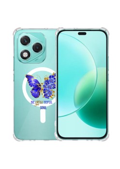 Husa Antisoc pentru Honor 400 Lite AirBag TPU, Colțuri Ranforsate- Butterfly Albastru