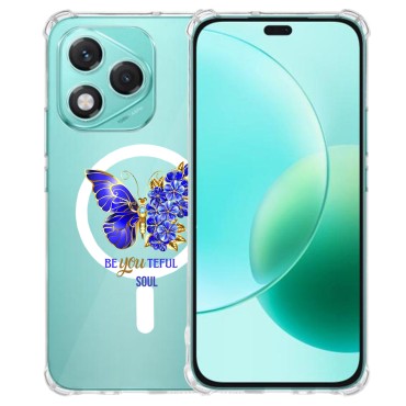 Husa Antisoc pentru Honor 400 Lite AirBag TPU, Colțuri Ranforsate- Butterfly Albastru
