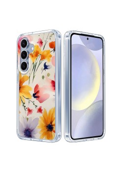 Husa pentru Samsung Galaxy S25, Atasare Magnetica, MagSafe, Model Floral 2