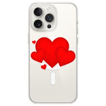 Husa personalizata Apple iPhone 14 Pro, MagSafe, Heart
