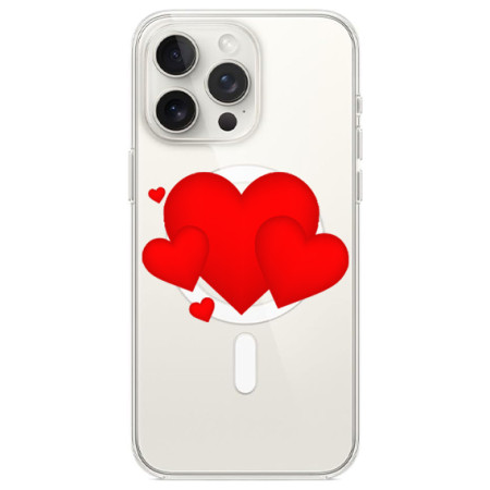 Husa personalizata Apple iPhone 14 Pro, MagSafe, Heart