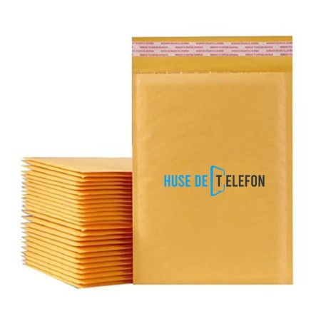 Plic Antisoc Personalizat cu LOGO F16 – 240 x 350 + 40 mm, Maro, 25.3g, Hartie Kraft cu Bule, Autoadeziv, Printare 3D Relief