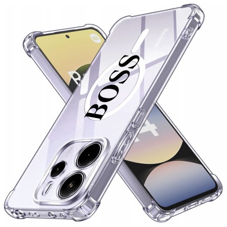 Husa Antisoc pentru Xiaomi Redmi Note 14 4G (Standard) - AirBag TPU, Colțuri Ranforsate - Boss 