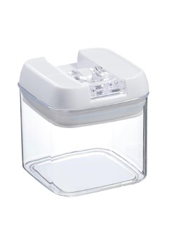 Cutie Depozitare Alimente 0.5L cu Capac Etanș, Plastic Alb – Ideală pentru Frigider, Congelator sau Picnic