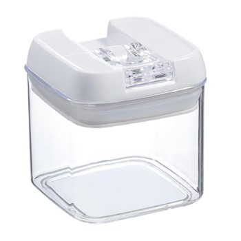 Cutie Depozitare Alimente 0.5L cu Capac Etanș, Plastic Alb – Ideală pentru Frigider, Congelator sau Picnic
