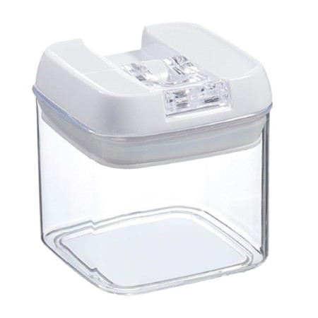 Cutie Depozitare Alimente 0.5L cu Capac Etanș, Plastic Alb – Ideală pentru Frigider, Congelator sau Picnic