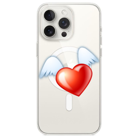 Husa personalizata Apple iPhone 14 Pro, MagSafe, Angel Heart