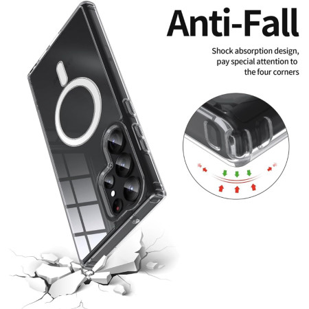 Husa pentru Samsung Galaxy S25 Ultra, Atasare Magnetica, MagSafe,Transparent