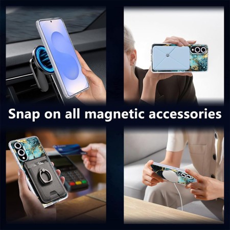 Husa magnetica compatibila MagSafe pentru Samsung Galaxy S25 Edge, model DC15, protectie completa anti soc