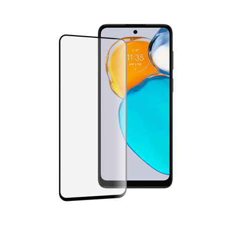 Folie sticla telefon compatibila Motorola Moto E22s, Full Glue, 111D, Black