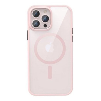 Husa Magsafe compatibila Apple iPhone 15 Pro Max, Inductie Magnetica, Profesionala, Rose