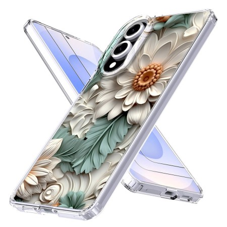 Husa pentru Samsung Galaxy S25 Edge, Atasare Magnetica, MagSafe, 3D Flower Medley 4