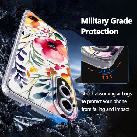 Husa pentru Samsung Galaxy S25 Edge, Atasare Magnetica, MagSafe, Model Floral 5