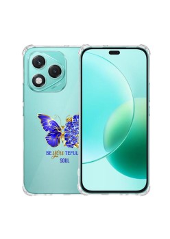 Husa Antisoc pentru Honor 400 Lite, AirBag TPU, Colțuri Ranforsate- Butterfly Albastru