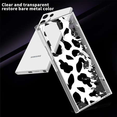 Husa pentru Samsung Galaxy S24 Ultra, Atasare Magnetica, MagSafe, Pattern Skin 12, Clear