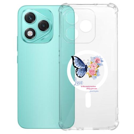 Husa Antisoc pentru Honor 400 Lite - AirBag Magsafe, Colțuri Ranforsate- Butterfly Albastru 