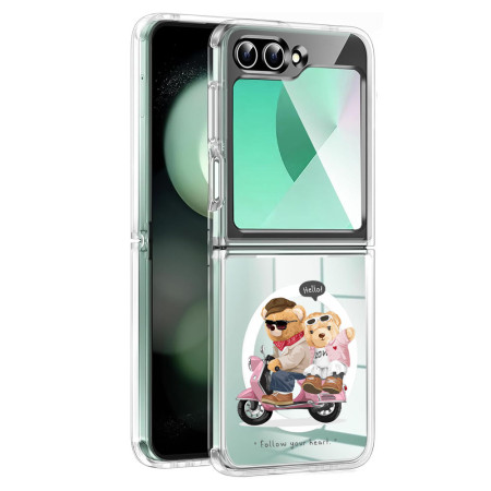 Husa pentru Samsung Galaxy Z Flip 6, Atasare Magnetica, MagSafe, Follow Your Heart, Clear