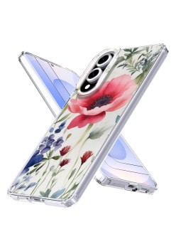 Husa pentru Samsung Galaxy S25 Edge, Atasare Magnetica, MagSafe, Model Floral 4
