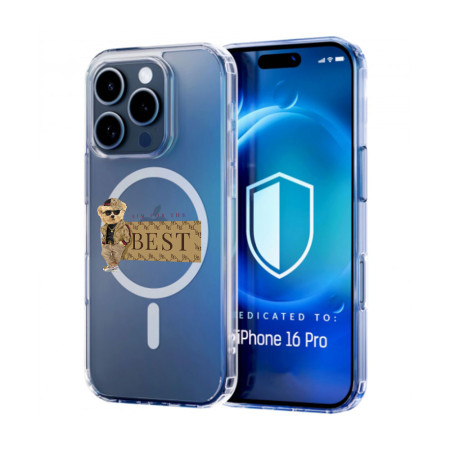 Husa pentru Iphone 16 Pro Max, Atasare Magnetica, MagSafe, For The Best, Clear