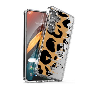 Husa pentru Samsung Galaxy A56 5G, Atasare Magnetica, MagSafe, Pattern Skin 07, Clear