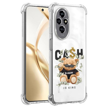 Husa Antisoc pentru Honor 200, AirBag PRO, Protectie Completa, Design Transparent, Cash is king  
