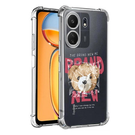 Husa Antisoc personalizata pentru Xiaomi Redmi 13C 4G, AirBag Brand New Me, Clear