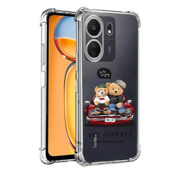 Husa Antisoc personalizata pentru Xiaomi Redmi 13C 4G, AirBag Let's Enjoy, Clear