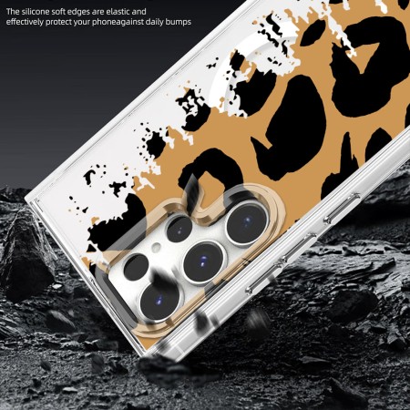 Husa pentru Samsung Galaxy S25 Ultra, Atasare Magnetica, MagSafe, Pattern Skin 07, Clear