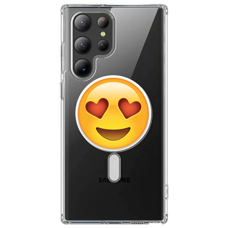Husa personalizata Samsung Galaxy S24 Ultra, MagSafe Atasare Magnetica, Emoji Love Smile