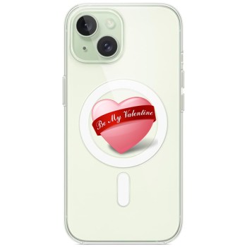 Husa personalizata Apple iPhone 15 Plus, MagSafe, Be My Valentine