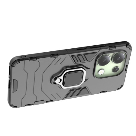 Husa telefon compatibila Xiaomi Redmi Note 13 4G, Inel Magnetic tip Suport Auto, Negru