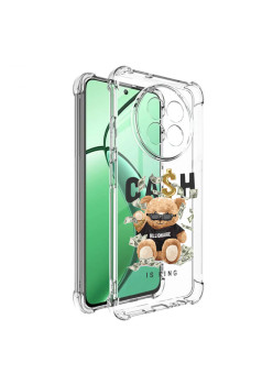 Husa Antisoc pentru Realme 12 / 12x, AirBag PRO, Transparent, Cash is king  