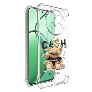 Husa Antisoc pentru Realme 12 / 12x, AirBag PRO, Transparent, Cash is king  