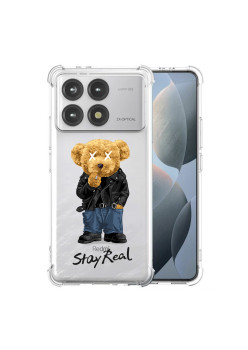 Husa Antisoc pentru Xiaomi Poco F6 Pro, AirBag PRO, Transparent, Stay Real