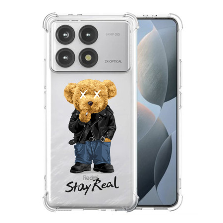 Husa Antisoc pentru Xiaomi Poco F6 Pro, AirBag PRO, Transparent, Stay Real
