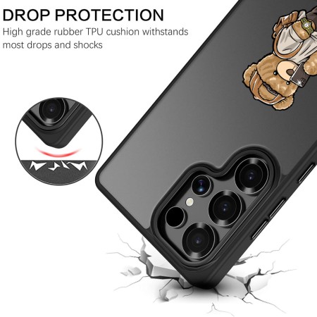 Husă pentru Samsung Galaxy S25 Ultra, Premium Bear, Protecție Cameră, Antișoc, Design Slim, Negru