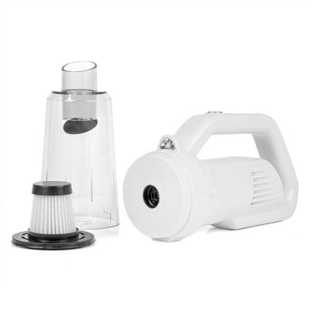 Aspirator Auto 12V Fara Sac, Filtru HEPA Lavabil, 60W, Putere de Absorbtie 5kPa, Compact si Portabil