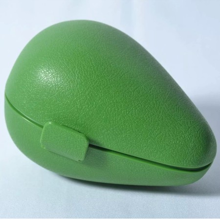 Cutie Depozitare Alimente din Plastic, Model Avocado, 8.4x8.4x12.3 cm, Verde