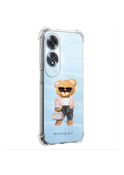 Husa Antisoc pentru Oppo A60, AirBag PRO, Transparent, Working Girl