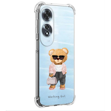 Husa Antisoc pentru Oppo A60, AirBag PRO, Transparent, Working Girl