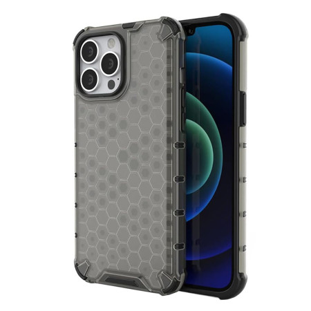 Husa antisoc compatibila Apple iPhone 15 Pro Max, Honeycomb AirBag, Negru