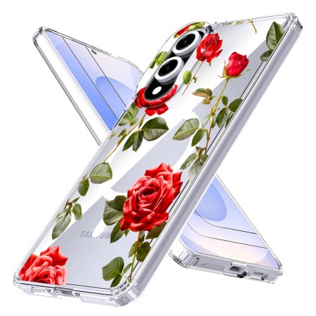 Husa pentru Samsung Galaxy S25 Edge, magnetica compatibila MagSafe, Roses, protectie completa anti soc