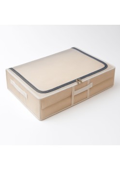 Cutie Depozitare Sub Pat, 80x47x18 cm, Transparenta, cu Manere si Fermoar, Organizator Haine, Lenjerii sau Incaltaminte