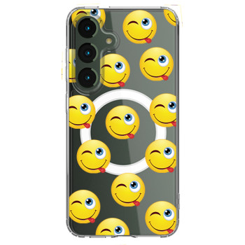 Husa personalizata pentru Samsung Galaxy S23, MagSafe Atasare Magnetica, Winking Face With Tongue