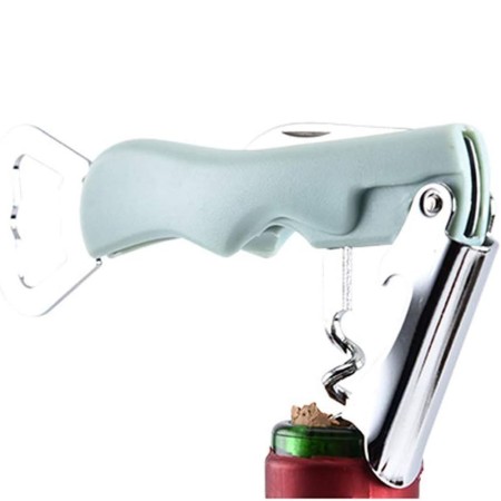 Desfacator de Sticle, din inox, Multifunctional 4in1, 13.5x4x5cm, Verde