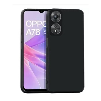 Husa silicon compatibila Oppo A78 5G Camera SuperProtect, Anti-Zgarieturi Interior din Microfibra, Negru