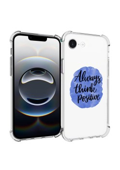 Husa Antisoc pentru iPhone 16e, AirBag PRO, Clear, Always Think Positive