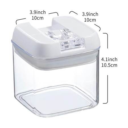 Cutie Depozitare Alimente 0.5L cu Capac Etanș, Plastic Alb – Ideală pentru Frigider, Congelator sau Picnic