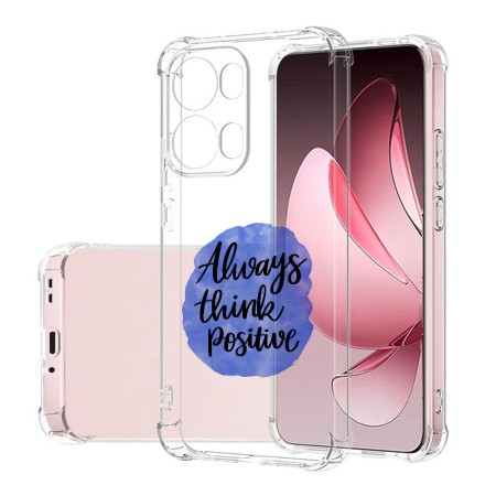 Husa Antisoc pentru Oppo Reno13 Pro, AirBag PRO, Clear, Always Think Positive