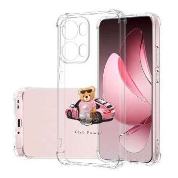 Husa Antisoc pentru Oppo Reno13 Pro, AirBag PRO, Transparent, Girl Power